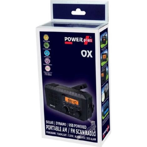 Radio solaire et dynamo/réveil/lampe torche/batterie OX (1/5)