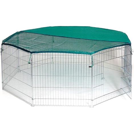 26477 Cage octogonale extérieur avec parasol pour les petits animaux