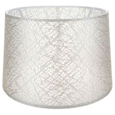 Paralume Deco ASZ1182 tessuto crema motivo ricamo