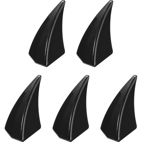 5set Chat Griffe Griffes 27 x 16mm Corne Vis Rivets Cuir-Artisanat Conclusions avec Métal Vis Goujons Postérieurs pour Création Cuir Punk Vêtements Accessoires, Brillant Noir (1/5)