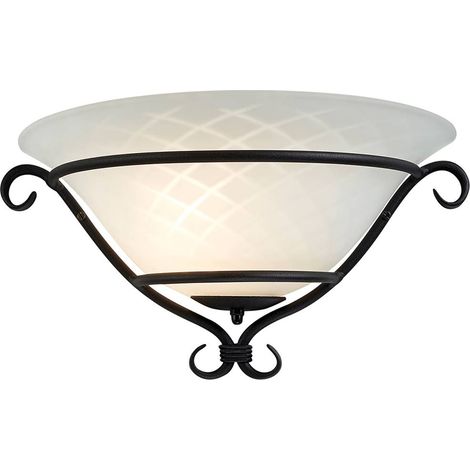 Elstead Torchiere - 1 leichte Innenwand-Uplighter Schwarz, E27 (1/4)