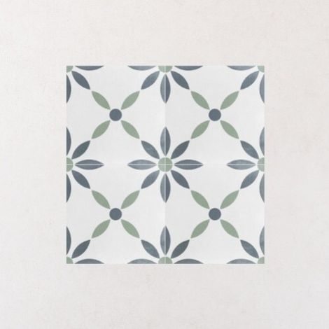 Carrelage imitation carreaux de ciment 22,3x22,3 cm – Grès cérame – Effet vintage – Pour cuisine, salon et salle de bain – 0,65 m²