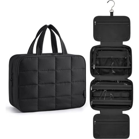 Trousse de toilette suspendue étanche, grande capacité organisateur maquillage voyage portable (1/4)