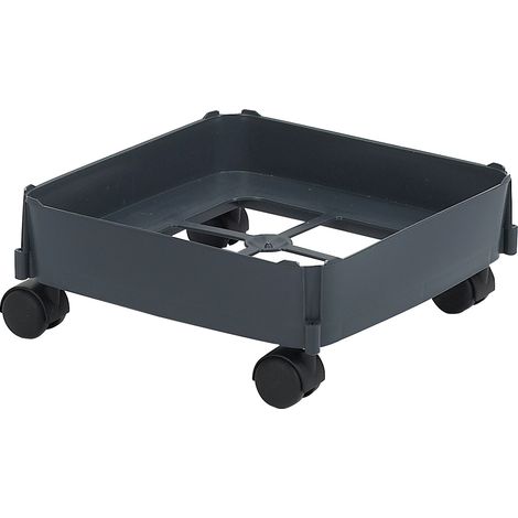 Carro con ruedas blandas Recogedor de basura 90l gris oscuro GRAF