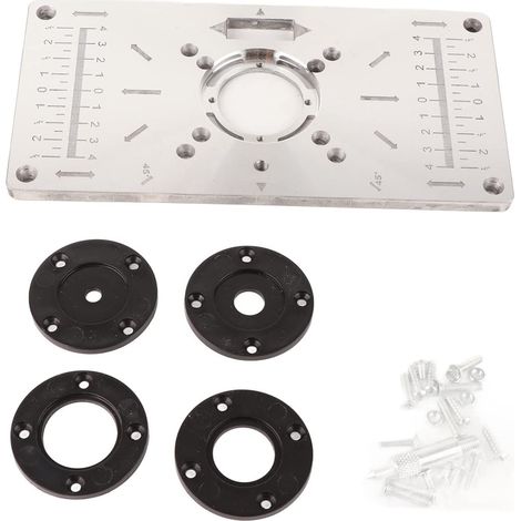 Routeur Flip Plate, Trimming Machine Flip Plate Alliage D'aluminium Fraisage Guide Table Chanfreinage Conseil pour DIY Outil De Travail du Bois (1/5)