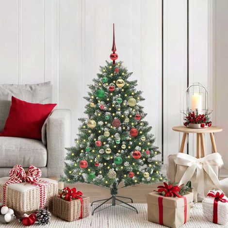 Künstlicher Weihnachtsbaum mit 150 LEDs mit Ständer Grün 120 cm