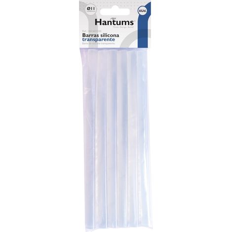 Bolsa 6 Barras de silicona transparente Ø11 (1/4)