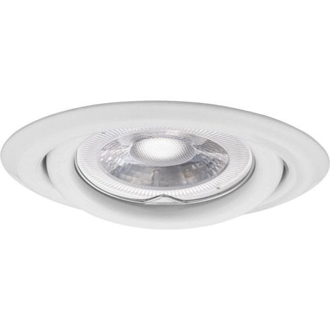 Runder, weißer, beweglicher Spotlight-Ring, 1xGX5.3 / GU10 10W, Argus Kanlux (1/2)