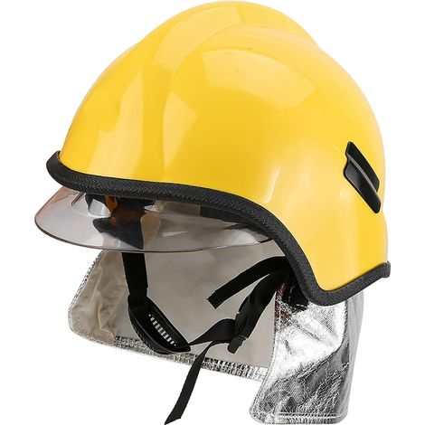 Casque de Sécurité Casque de Pompier Industriel Ignifuge et résistant à la Chaleur Casque pour Adultes l'industrie Pompiers urgences Équipement (1/5)