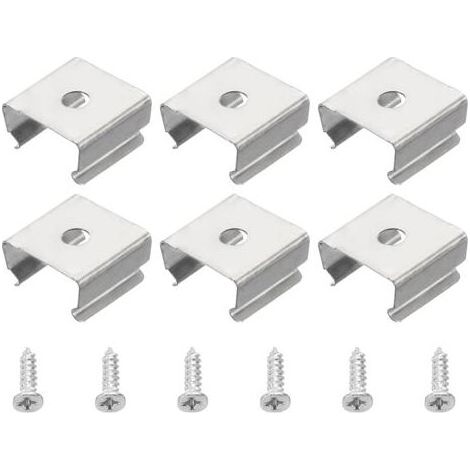 Corde Luminaire Montage Agrafes, Mur Canal Montage Support Accessoires pour 13mm à 15mm LED Néon Bande, Inox Acier, Paquet de 50