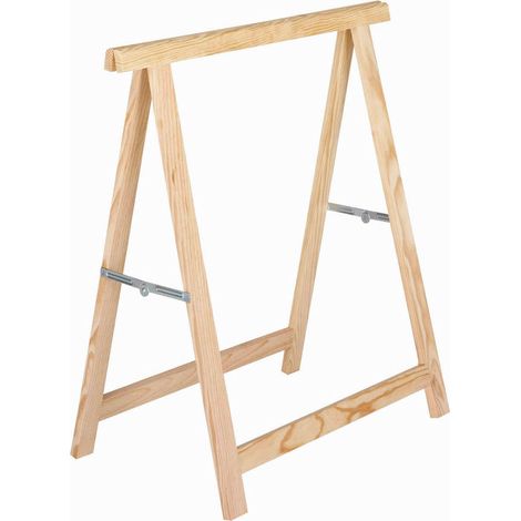 Cavalletto in Legno Standard L75xP75xH75 cm. legno naturale - Legno Faggio