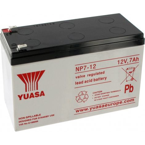 Batterie Plomb 12V 7Ah Yuasa (151X65X98) F1 (NP7-12)