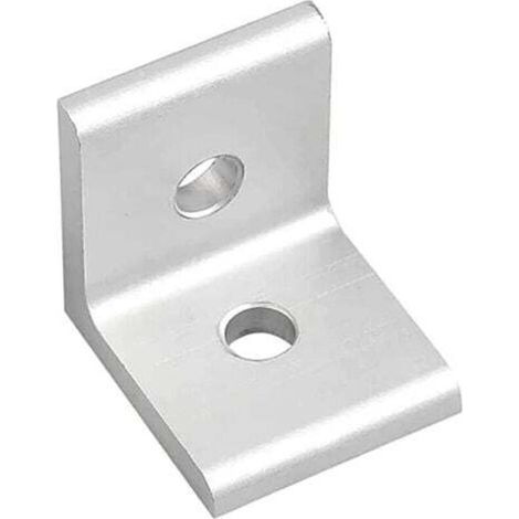 ALLIANDISLot de 10 supports de montage métalliques, supports de montage (20 x 20 x 18 mm), supports d'étagère à angle de 90 degrés, supports métalliques en aluminium (20 x 20 x 18 mm). (1/3)