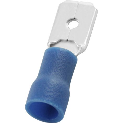 Cosse faston RS PRO, 1.5 2.5 mm², 16 14 AWG, Isolé, Bleu