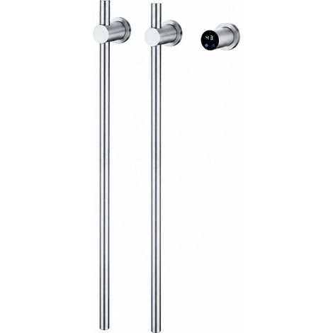 Sèche-Serviettes Inox 18 barres verticales poli miroir montage encastré 85,5 × 26 × 8,9 cm 3,1 kg – Livraison gratuite
