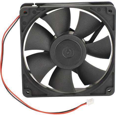 120 x 120 x 24.5 mm axial fan, 12 V DC, 2600 RPM, 92.1 CFM, with double ball bearings, for welding and laser fume extraction. (1/5)