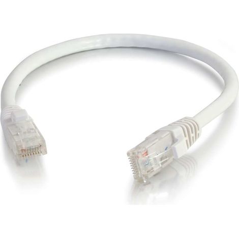 Cbl/2M White CAT6 PVC Snagless UTP Patch C2G Cat6 Booted Unshielded (UTP) Network Patch Cable - Cordon de raccordement - RJ-45 (M) pour RJ-45 (M) - 2 m - UTP - CAT 6 - moulé, sans crochet, bloqué - bl