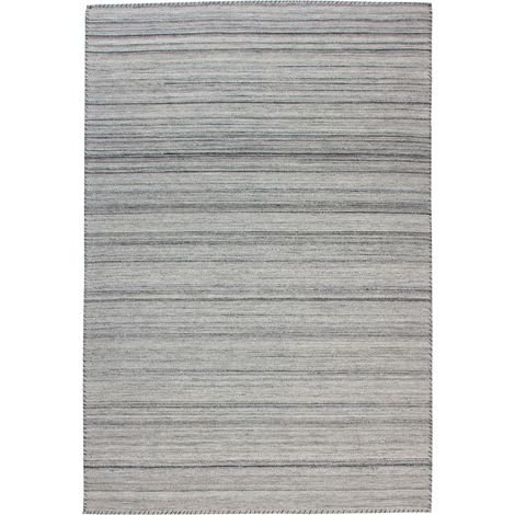 Tappeto moderno Phoenix in lana grigio antracite (1/4)