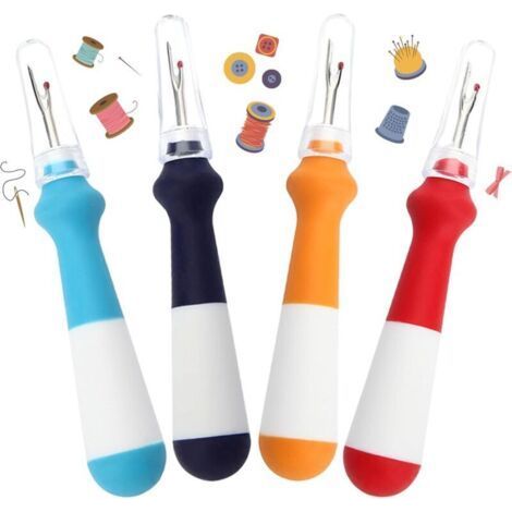 4pcs Seam Ripper with Protective Cap Repair Tool Threading Tool for Professional Sewing (1/5)