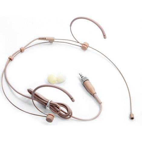 Microphone serre-tête à condensateur électret, double oreillette, compatible uniquement avec les casques sans fil Sennheiser, prise jack stéréo verrouillable 3,5 mm. (1/4)
