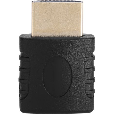Adaptateur Hdmi Mâle Femelle Coudé 4k30hz Pour HDTV Et Console De Jeu - Connecteur Doré Pvc - Lot De 1 (1/5)