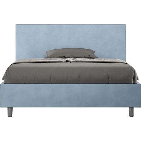 Letto Matrimoniale 160x190 cm Senza Rete Adele Azzurro (1/5)