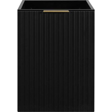 Mobile da bagno, Nero + maniglia dorata, 40 x 57 x 46 cm (1/5)