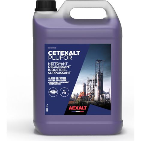 Cetexalt Plufor - Dégraissant industriel surpuissant - Bidon - 4 x 5 Litres - AEXALT - I534