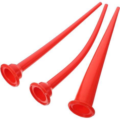 3 Pièces Buse de Calfeutrage Rouge en Caoutchouc Structure Allongée, Embout Fin Incurvé et Pointe Précise pour Application Légère et Précise de Joints (1/5)