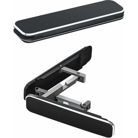 BelleRise - Support de téléphone multi-angles en aluminium avec angle réglable (supports verticaux et horizontaux) Noir (1/5)