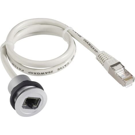 Embase RJ45 femelle Schlegel RRJRJ45150CM RJ45 embase femelle, mâle, droit Pôle: 8P8C gris 1 pc(s) (1/4)