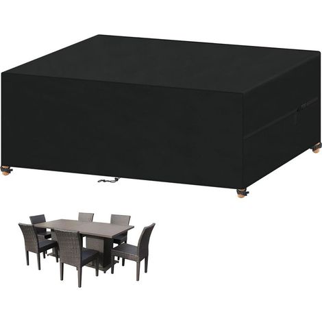 Housse Protection Mobilier de Jardin Housse Salon Exterieur Housses Protection Table Jardin Impermeable Bâche Table 420D Tissu Oxford 225x116x82cm (1/5)