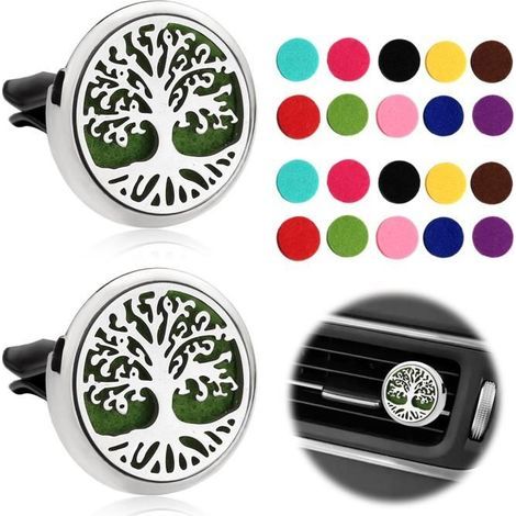 Diffusore di aromaterapia per auto, 2 pezzi, clip per bocchetta di ventilazione del diffusore di oli essenziali per auto, clip (1/5)