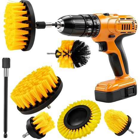 6 Brosse pour Visseuses sans Fil Electrique, Brosse Perceuse Nettoyage (1/5)
