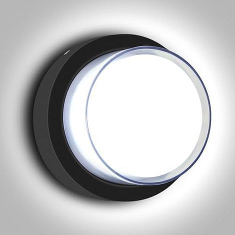 Applique murale extérieure LED, 12 W, 6500 K, double paroi, aluminium, étanche IP65, pour cage d'escalier, garage, terrasse, chambre (1/5)
