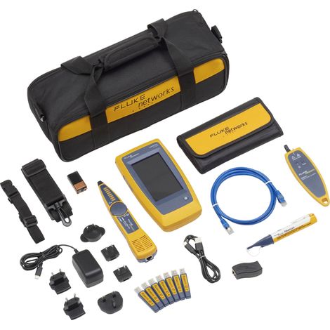 Fluke Networks LIQ-DUO-VFL-LFD-H6EU Testeur réseau Adapté pour (spécifications réseau (CAT)): CAT 4, CAT 5, CAT 5e, CAT (1/4)
