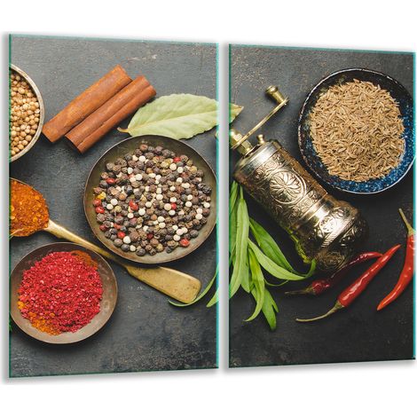 Planche à découper en verre 2 x 30 x 52 légumes (1/5)