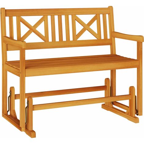 Banc à bascule de jardin,Banquette de jardin,Chaise Marron 110 x 59 x 97 cm CFW14001 (1/5)