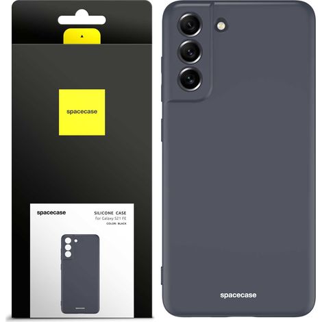 Custodia in silicone Spacecase per Galaxy S21 FE, nera (1/5)
