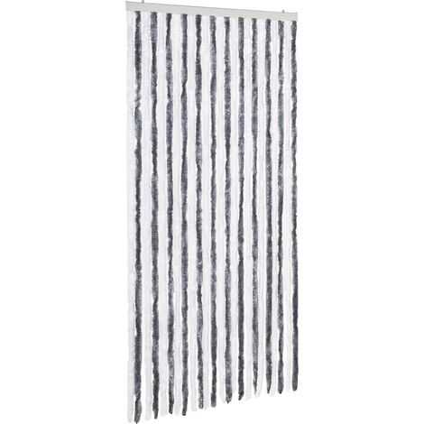vidaXL Zanzariera Grigio e Bianco 100x220 cm Ciniglia