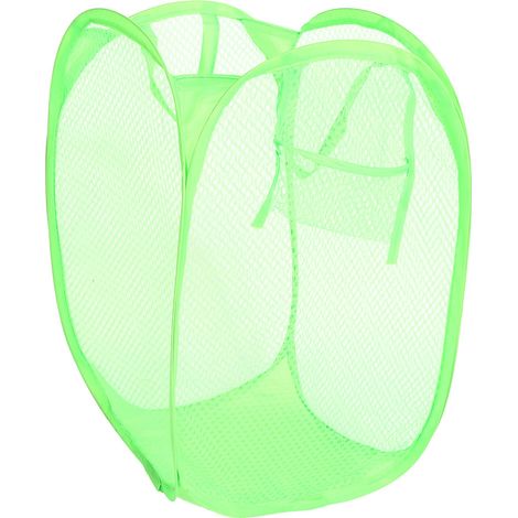 Cesto de ropa sucia, plegable, de nailon transpirable, con asas de transporte, para ropa sucia (1/5)