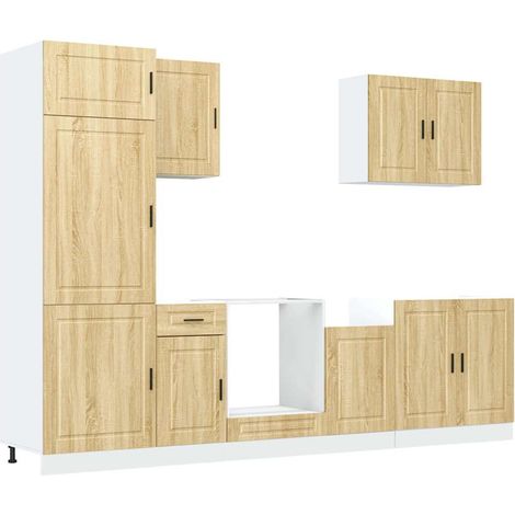Maison Exclusive - Ensemble de 7 meubles de cuisine "Porto" en chêne Sonoma (1/5)