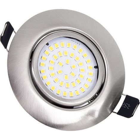 Spot LED Encastrable Orientable 5 W Ultraslim Blanc Chaud 3000 K IP44 Pour Salle de Bain Cuisine Salon Couloir 220 V (1/5)