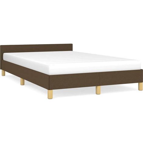 Maison Exclusive - Bettgestell ohne Matratze Dunkelbraun 120x200 (1/5)