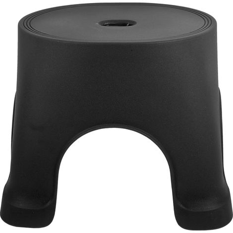 Tabouret Antidérapant pour Tout-Petit, Petit Marchepied en Plastique Noir, Siège Compact pour Salle de Bain, Repose-Pieds Multifonction pour Entraînement et Usage Domestique (1/5)
