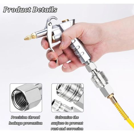 10 PCS Raccords de Compresseur 1/4" BSP - Kit Raccords Rapides Pneumatiques Européens Coupleurs Air Comprimé Homme-Femme Accessoires Universels pour Tuyaux de Compresseur (1/4)
