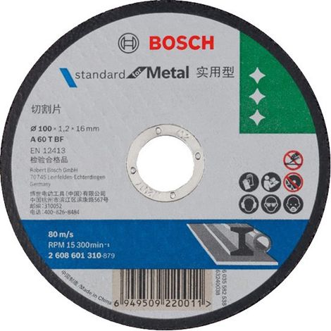 EASYCOMFORT BOSCH 4" meuleuse 100mm pour meuleuse d'angle lames de coupe métal 100 x 1.2 x 16mm