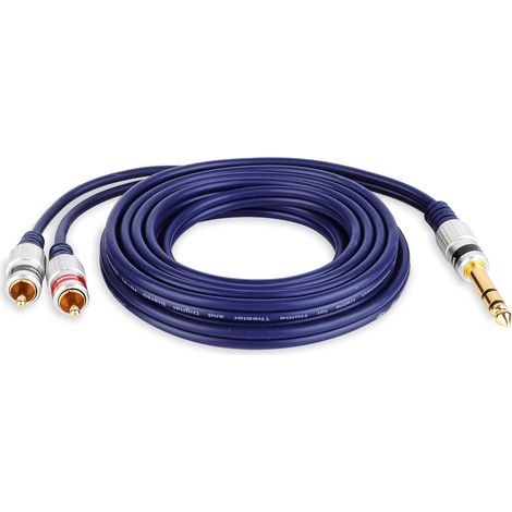 Cavo jack stereo da 6,3 mm - 2 connettori RCA cinch vitalco Cavo jack stereo da 6,3 mm - 2 connettori RCA cinch vitalco 1,5 m (MK82-1) (1/5)