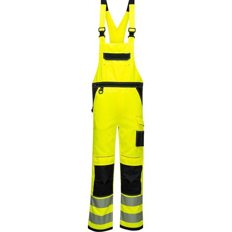 Trägerhose Pw3 Hochsichtbarkeit Farbe: Gelb/Schwarz Größe L - Portwest