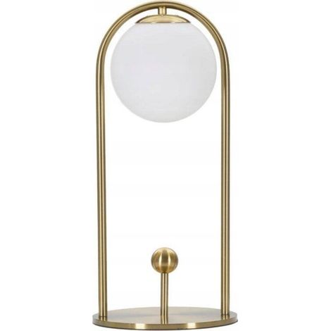 bigbuy GLAMY ARC Tischlampe Gold 47 cm mit klarem Design